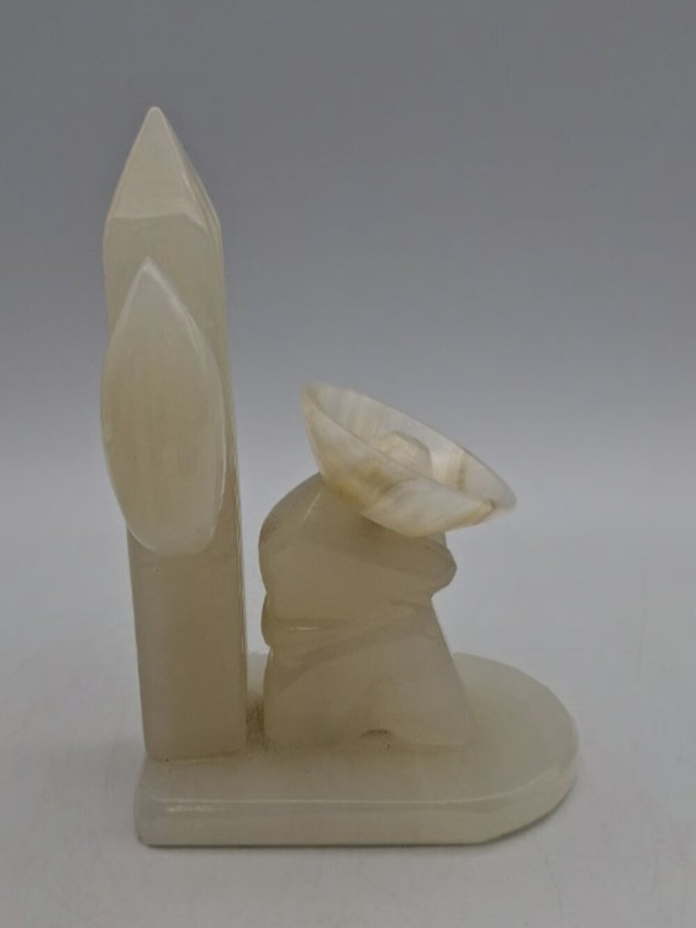 Vintage Mexican Carved Onyx Bookend Southwest
